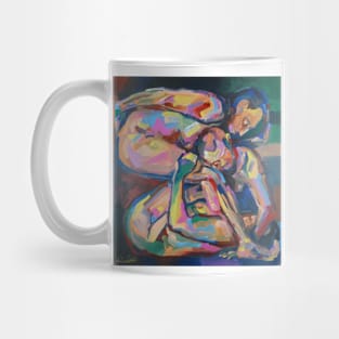 Three abstract figurative nudes in a box Mug